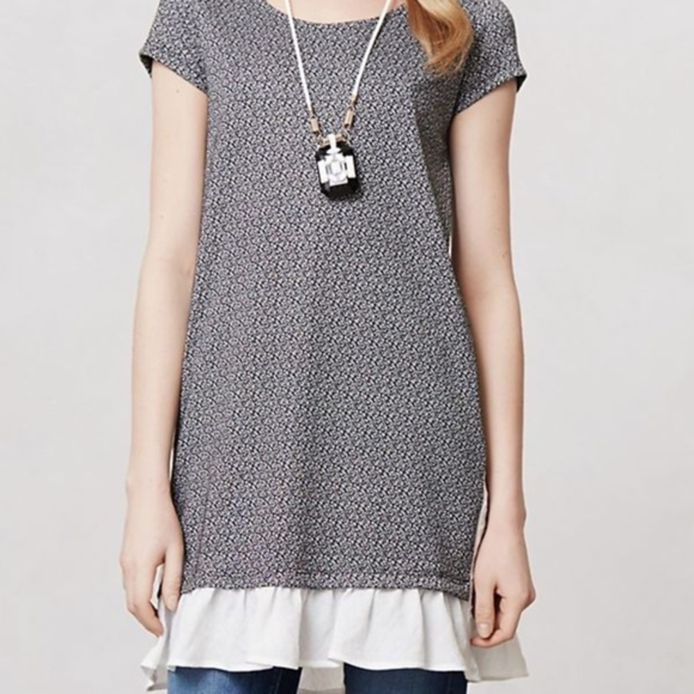 Anthropologie Fluttered Heather-Tunic